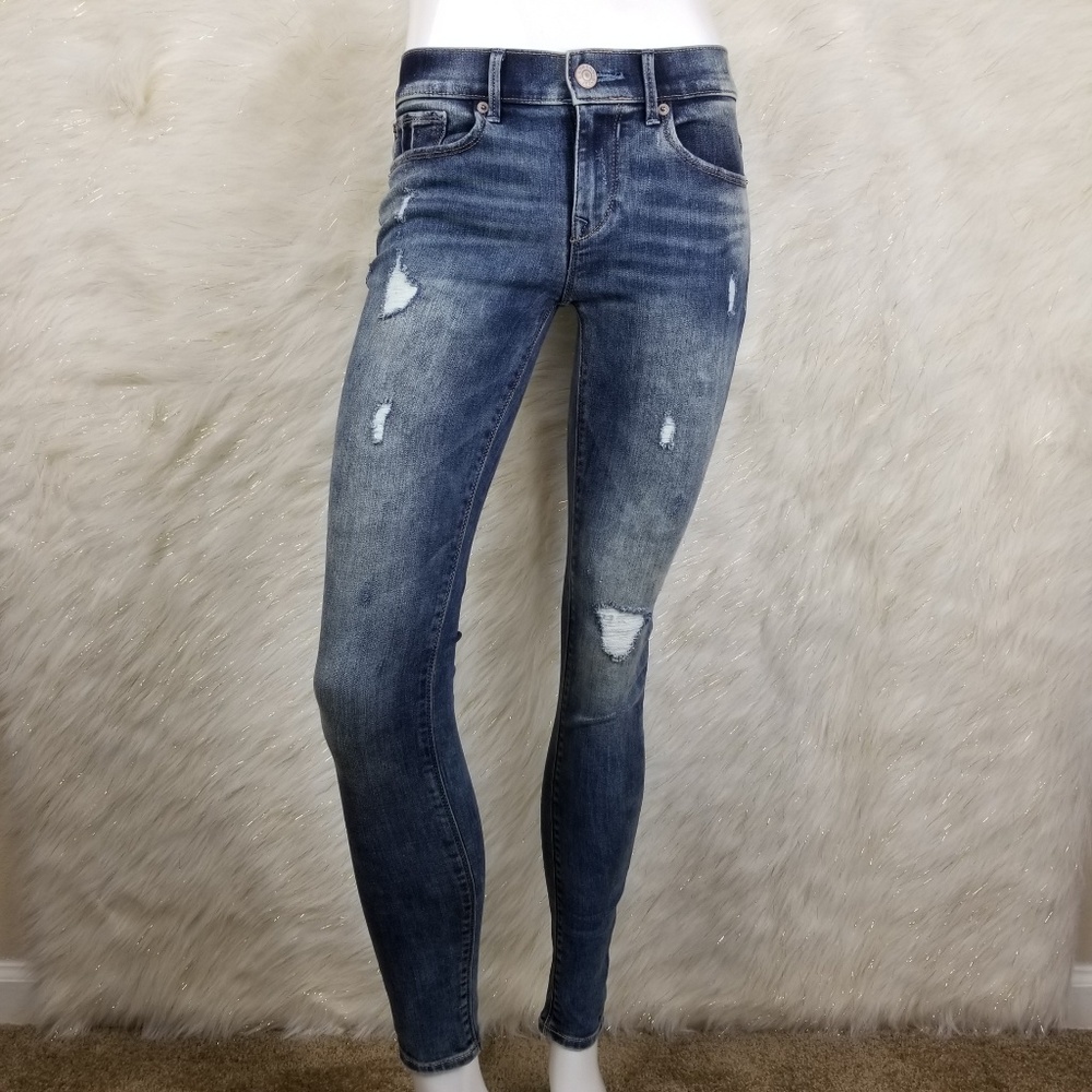 Express Distressed Mia Mid-rise Leggings Size 0r